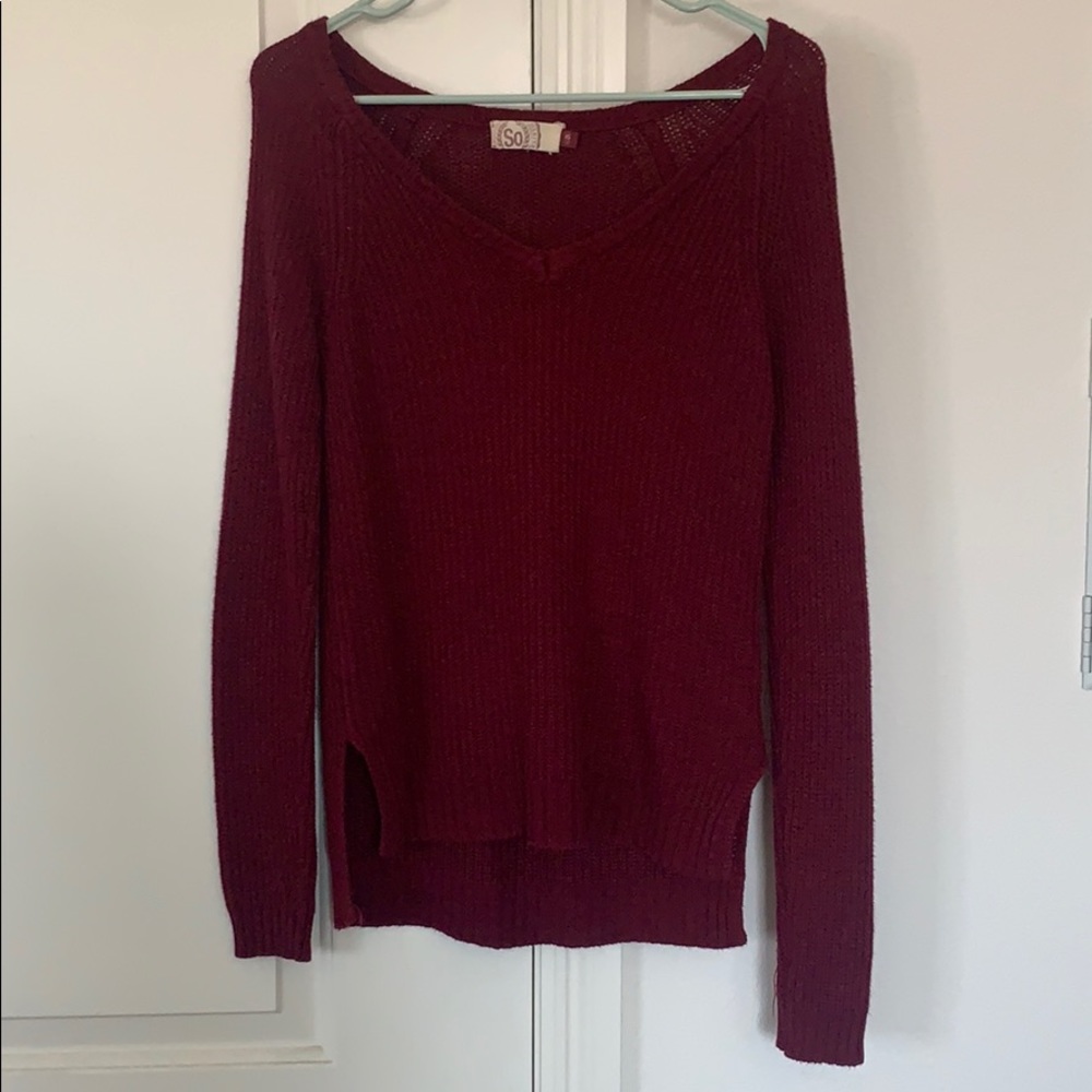 Maroon Long Sleeve Sweater